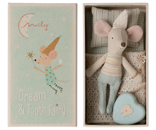 Maileg Tooth fairy mouse, Little brother in matchbox