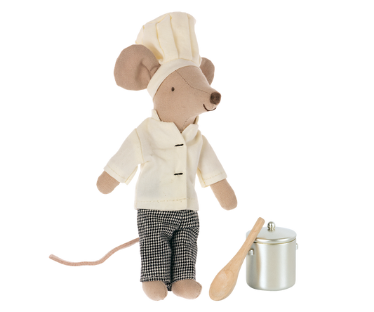 Maileg Big Brother Chef Mouse With Soup Pot and Spoon