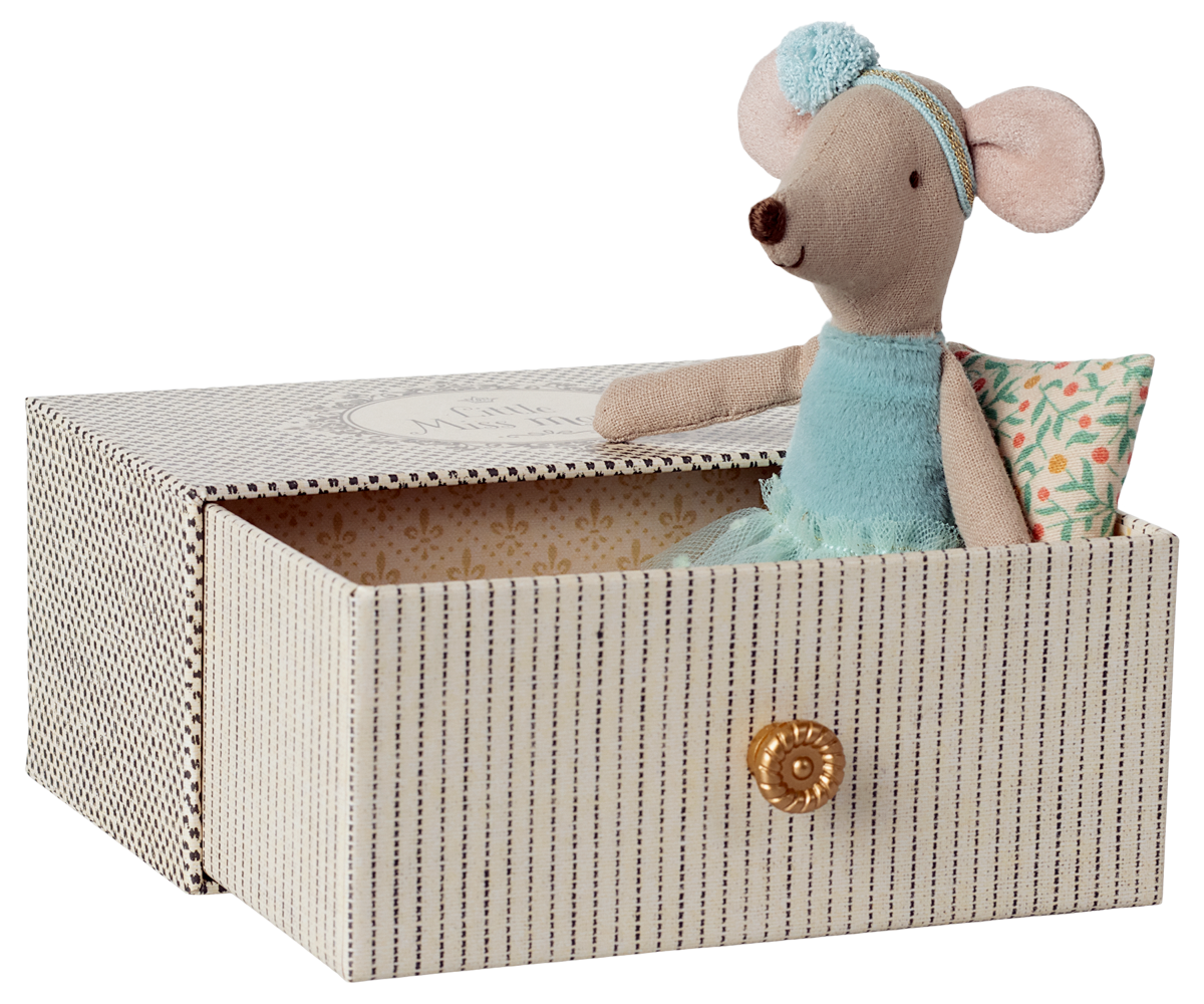 Maileg Dance mouse in daybed, Little sister