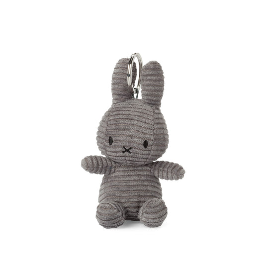 Miffy Corduroy Eco Grey Keyring- 10cm