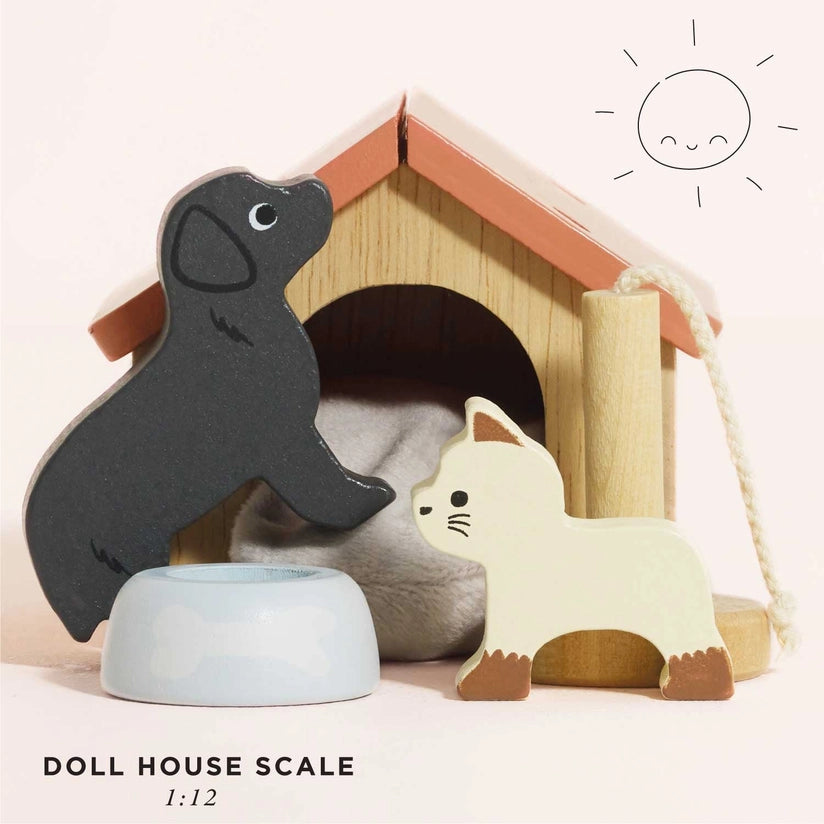 Le Toy Van Wooden Dolls House Pet Set (Dog & Cat)