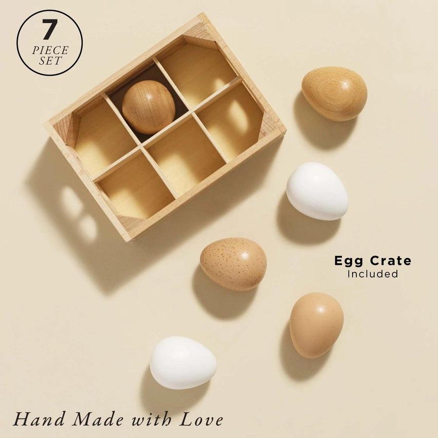 Le Toy Van Farm Eggs Wooden Crate
