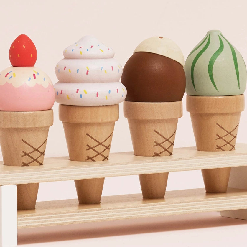 Le Toy Van Wooden Ice Cream Cones Set
