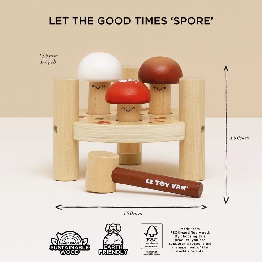 Le Toy Van Woodland Mushroom Hammer Game
