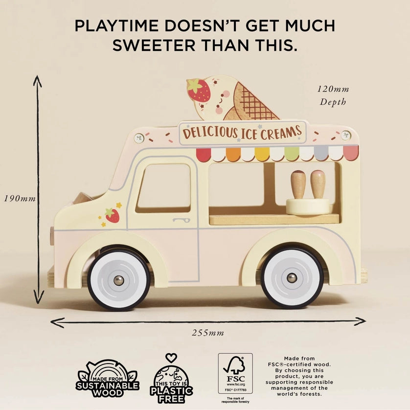 Le Toy Van Wooden Ice Cream Van & Accessories