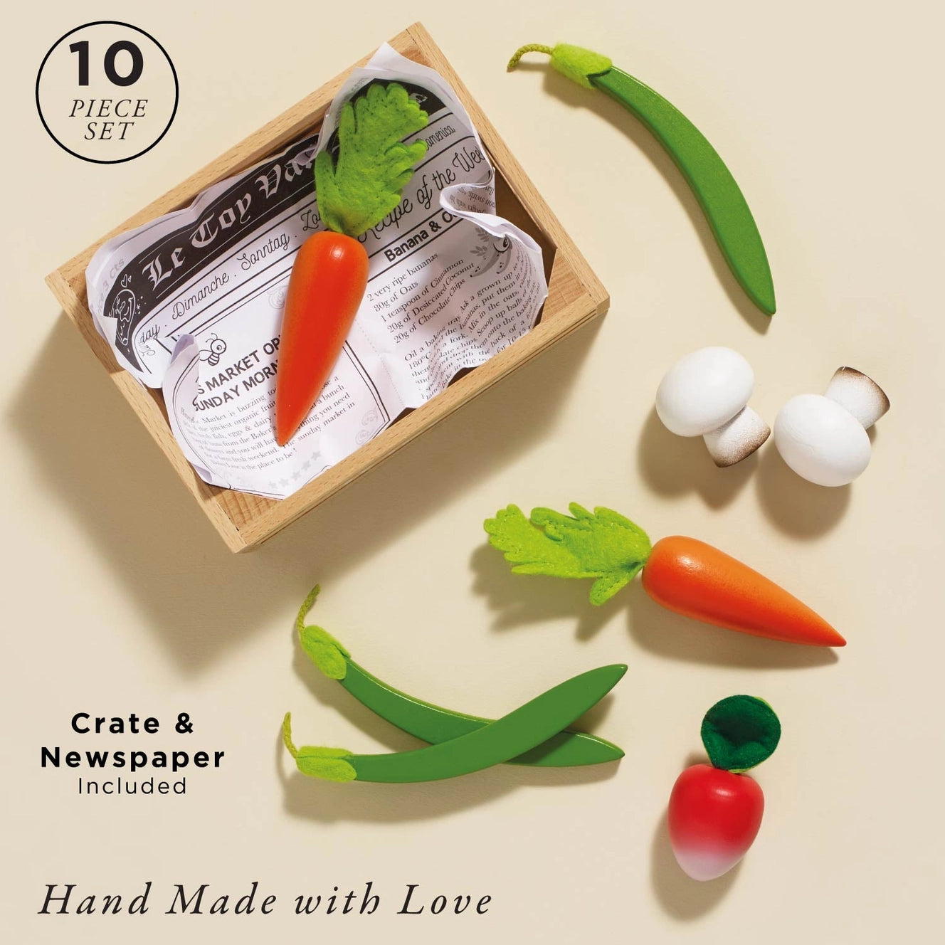 Le Toy Van- Harvest Vegetables Wooden Food Crate