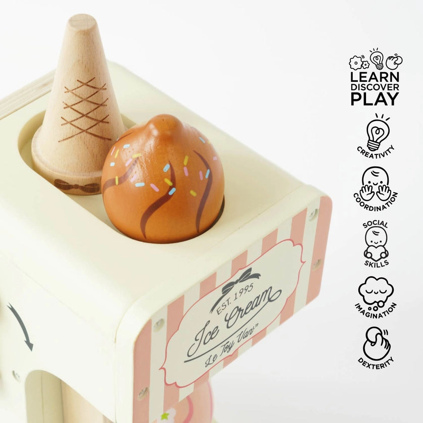 Le Toy Van Wooden Ice Cream Machine & Play Food Cones