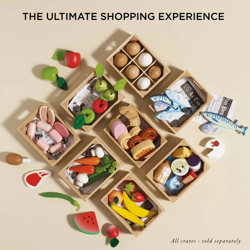 Le Toy Van Market Fish Wooden Play Crate