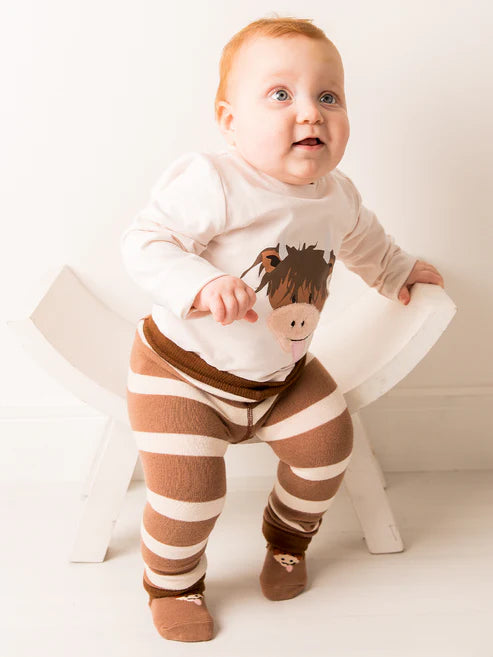 Blade & Rose Neutral Hamish Highland Cow Socks