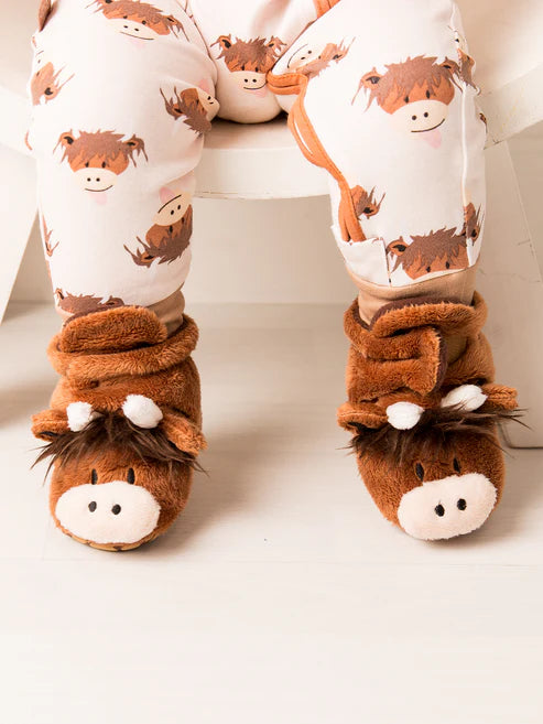 Blade & Rose Neutral Hamish Highland Cow Booties