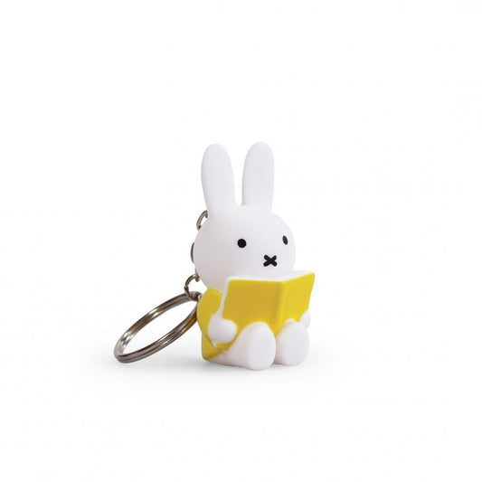 Miffy With Book Keyring- Yellow 6cm
