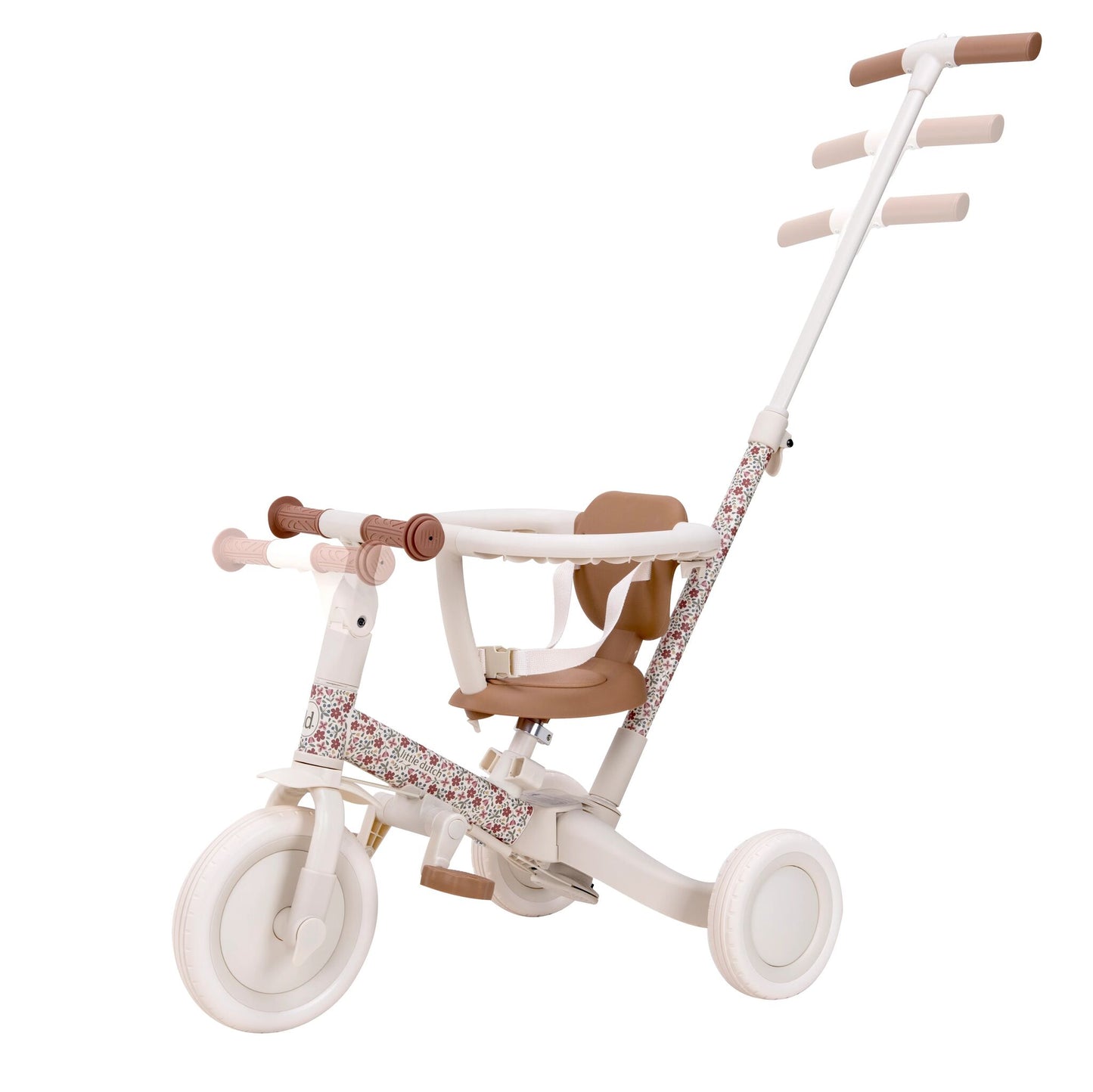 Little Dutch 4 in 1 Tricycle with Push Bar- Sunny Flower