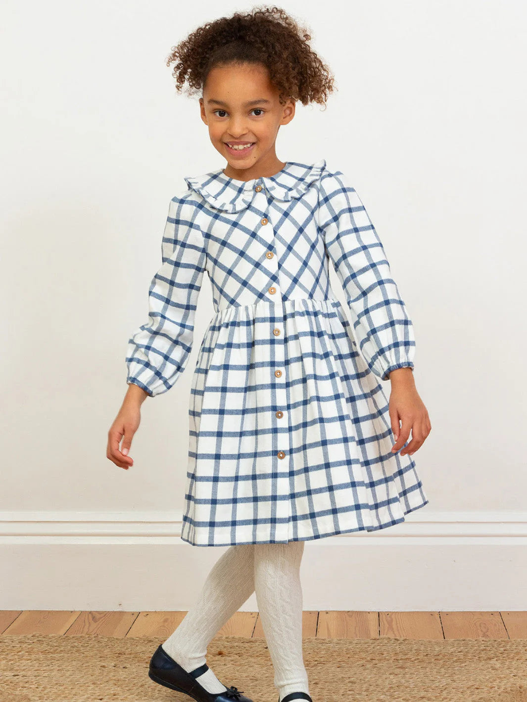 Kite Check Dolly Collar Dress