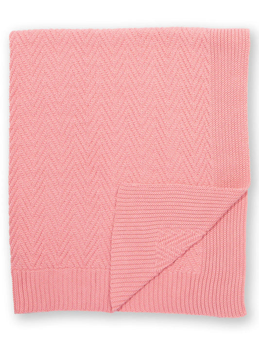 Kite Heirloom Knit Blanket Dusky Pink