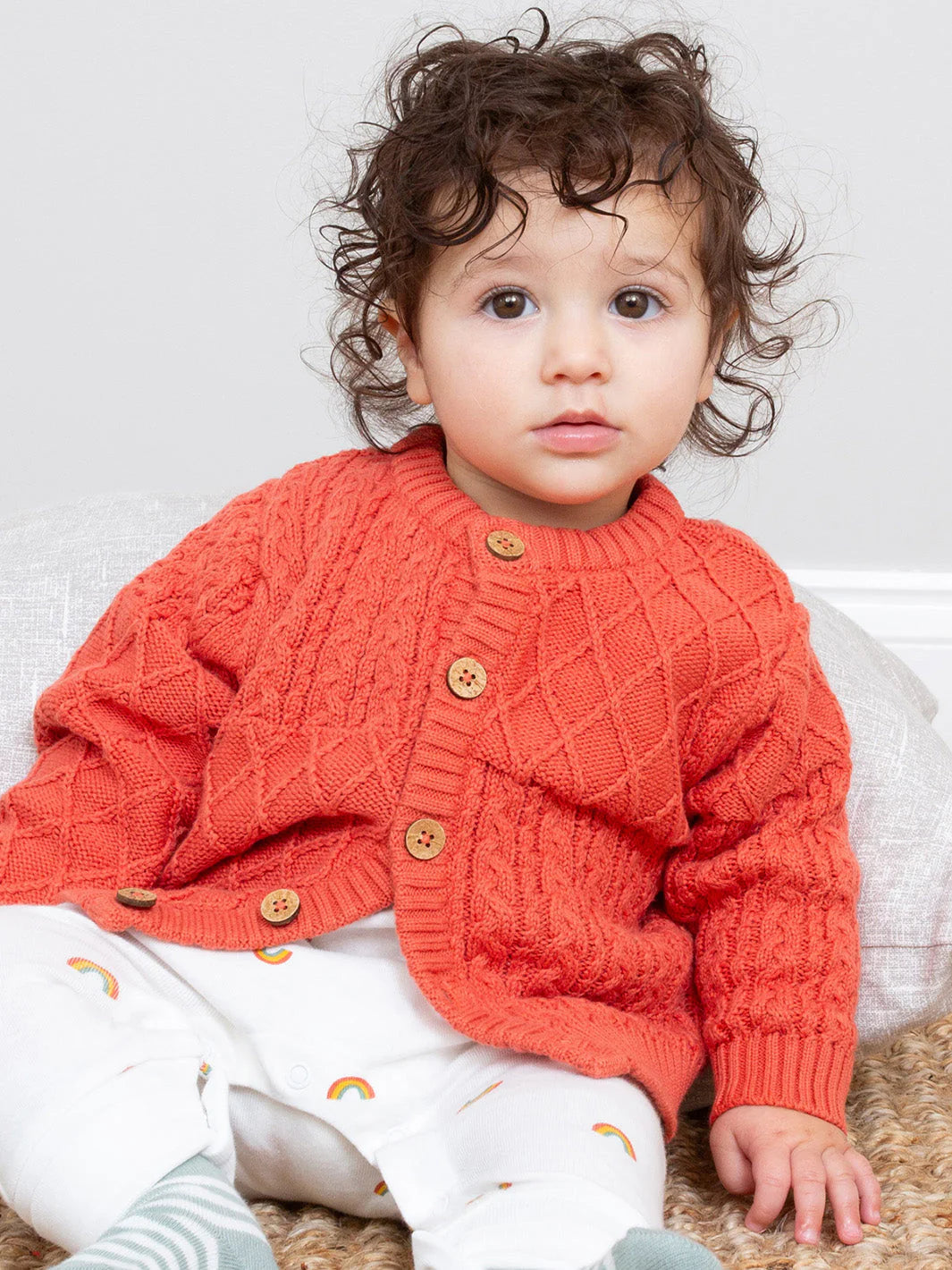 Kite My First Cardi Burnt Orange