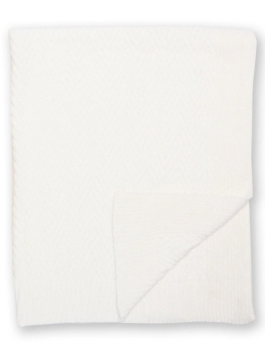 Kite Heirloom Knit Blanket Off White