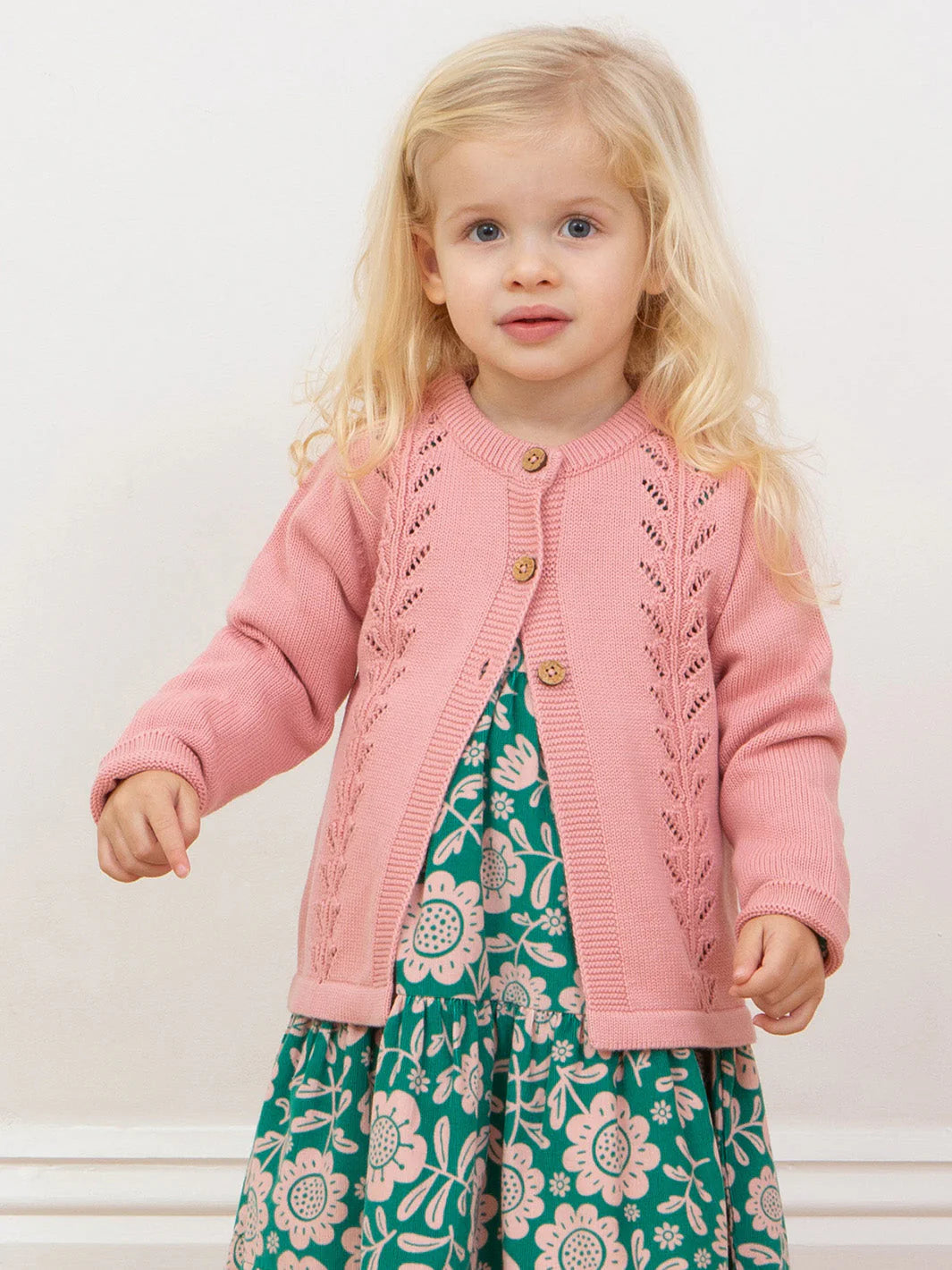 Kite Together Cardi Dusky Pink