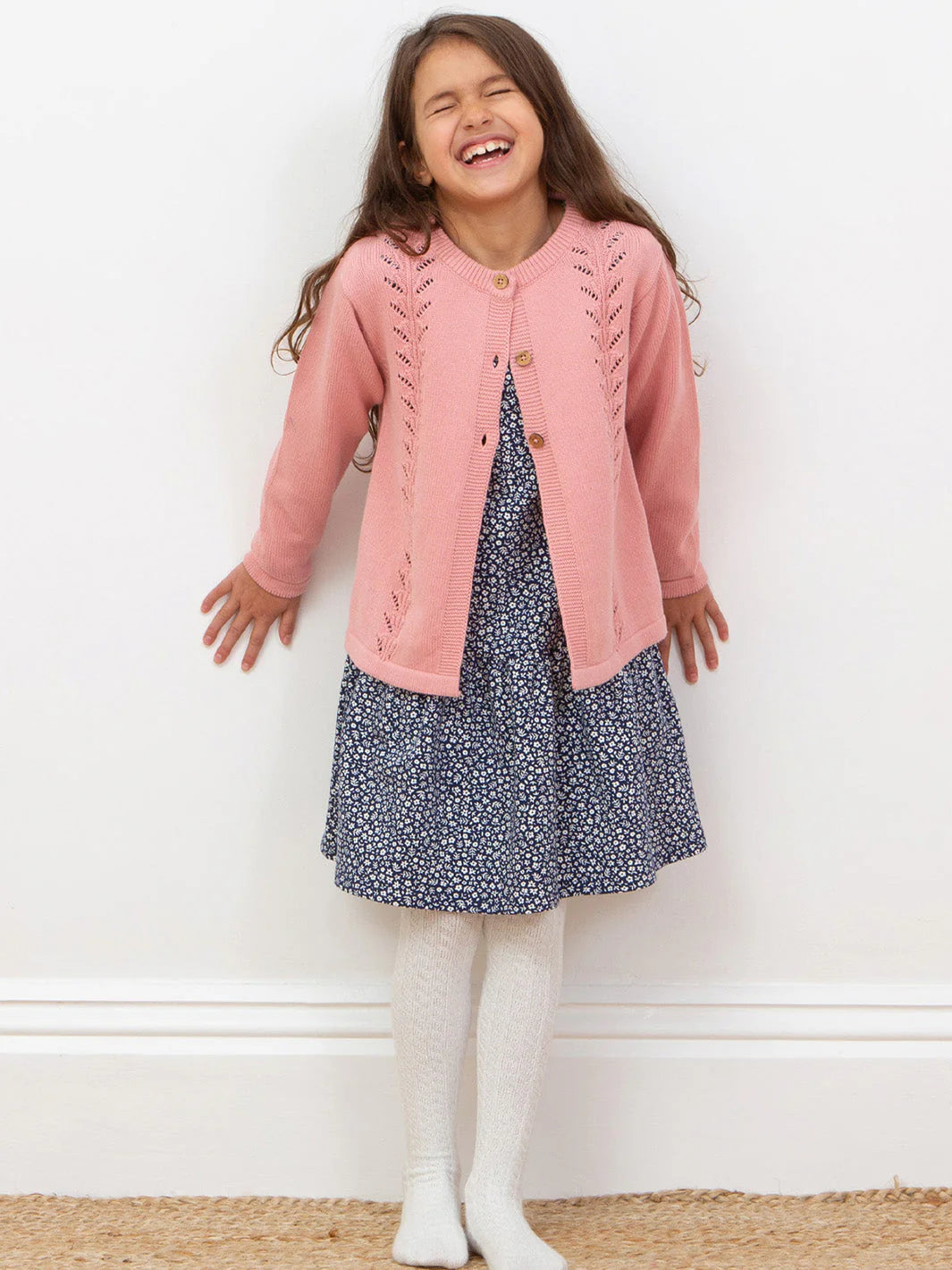 Kite Together Cardi Dusky Pink