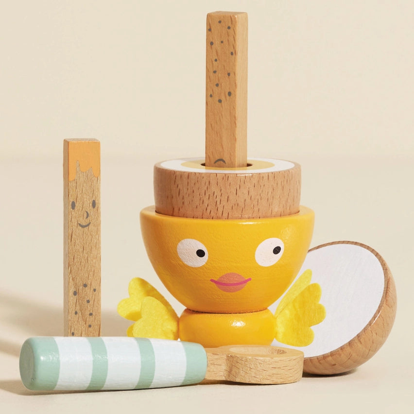 Le Toy Van Wooden Egg Cup & Soldiers Set