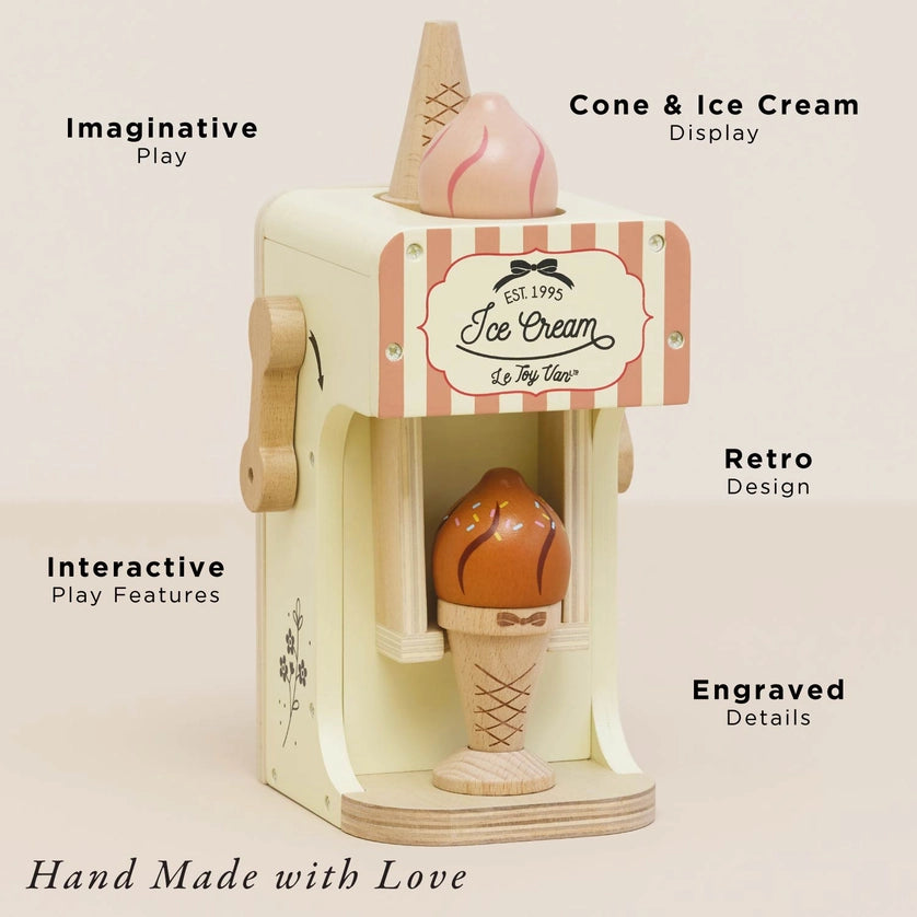 Le Toy Van Wooden Ice Cream Machine & Play Food Cones