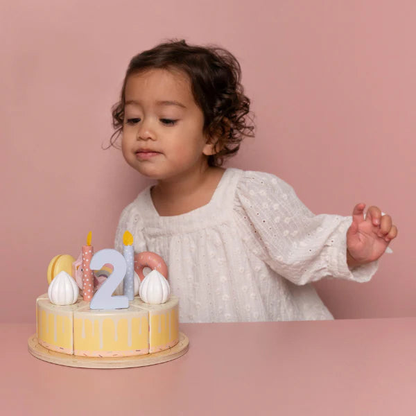 Little Dutch Wooden Birthday Cake- Pink