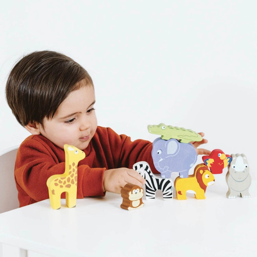 Le Toy Van African Safari Stacking Animals & Bag