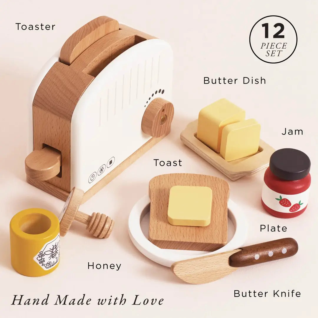 Le Toy Van Wooden Pop-Up Toaster & Breakfast Set