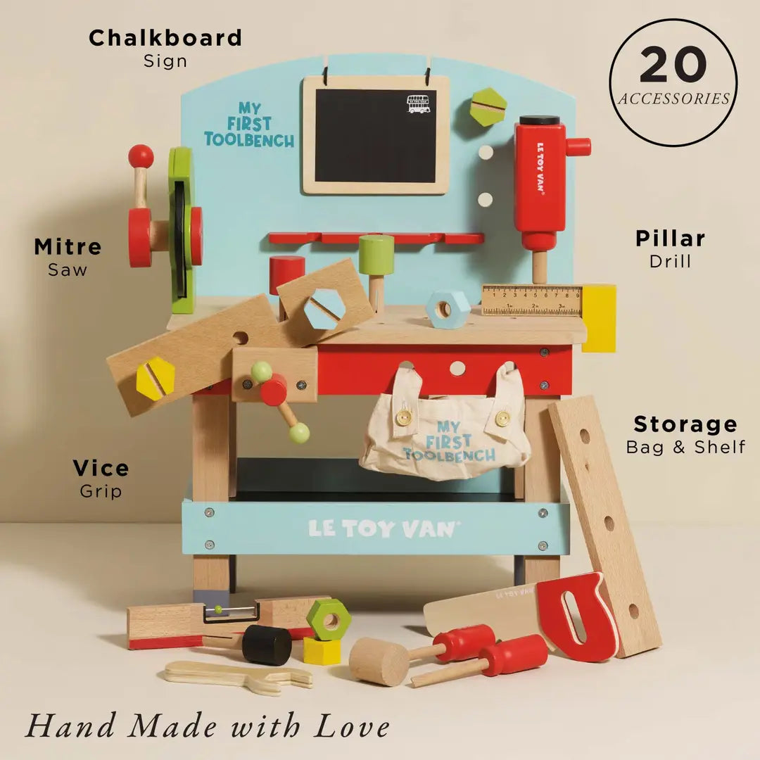 Le Toy Van Wooden Tool Bench With Accessories