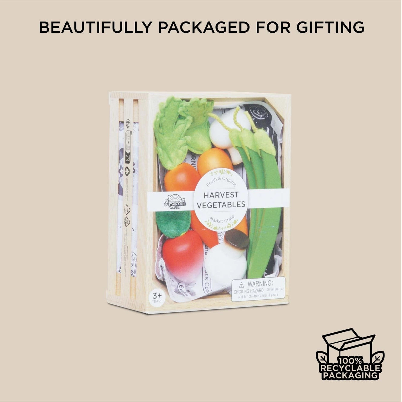 Le Toy Van- Harvest Vegetables Wooden Food Crate
