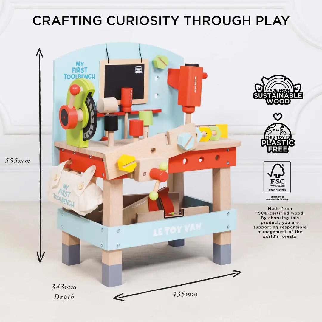 Le Toy Van Wooden Tool Bench With Accessories