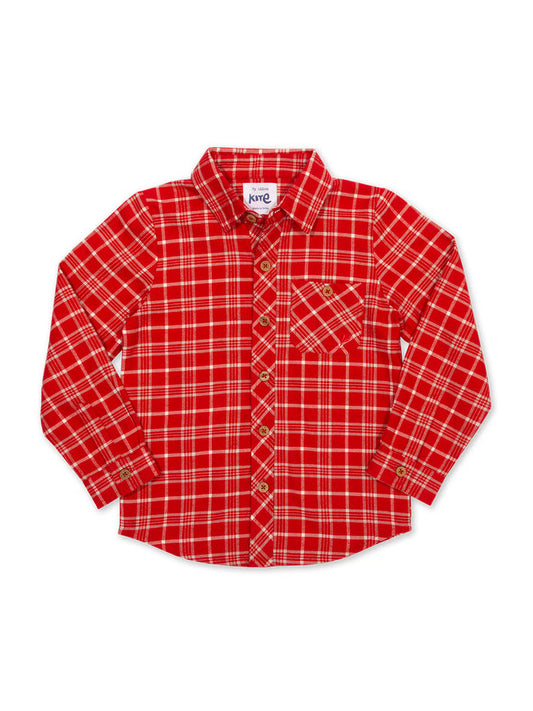 Kite Check Shirt- Red