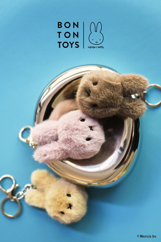 Bon Ton Toys Miffy Fuzzy Eco Keychain Beige - 8 cm