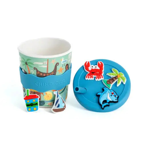 Chino Club- Pirate 8oz Babychino Cup with Charms