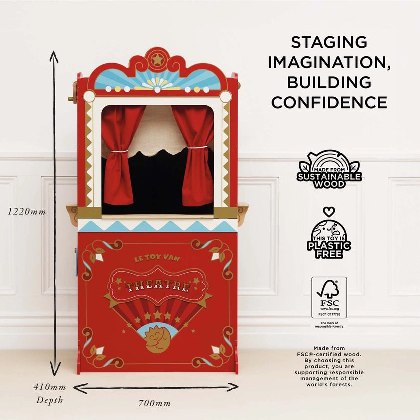 Le Toy Van Wooden Retro Toy Puppet Theatre