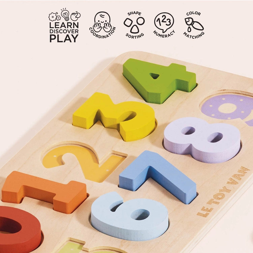 Le Toy Van Counting Wooden Numbers Shape Shorter