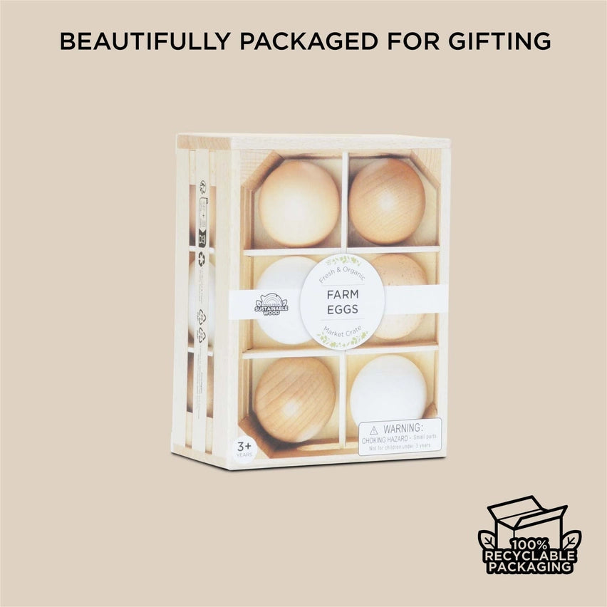 Le Toy Van Farm Eggs Wooden Crate