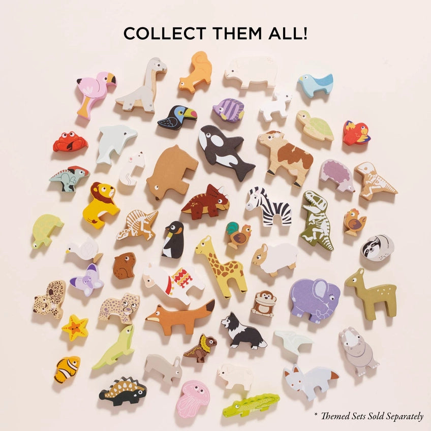Le Toy Van Wooden Farmyard Stacking Animals & Bag