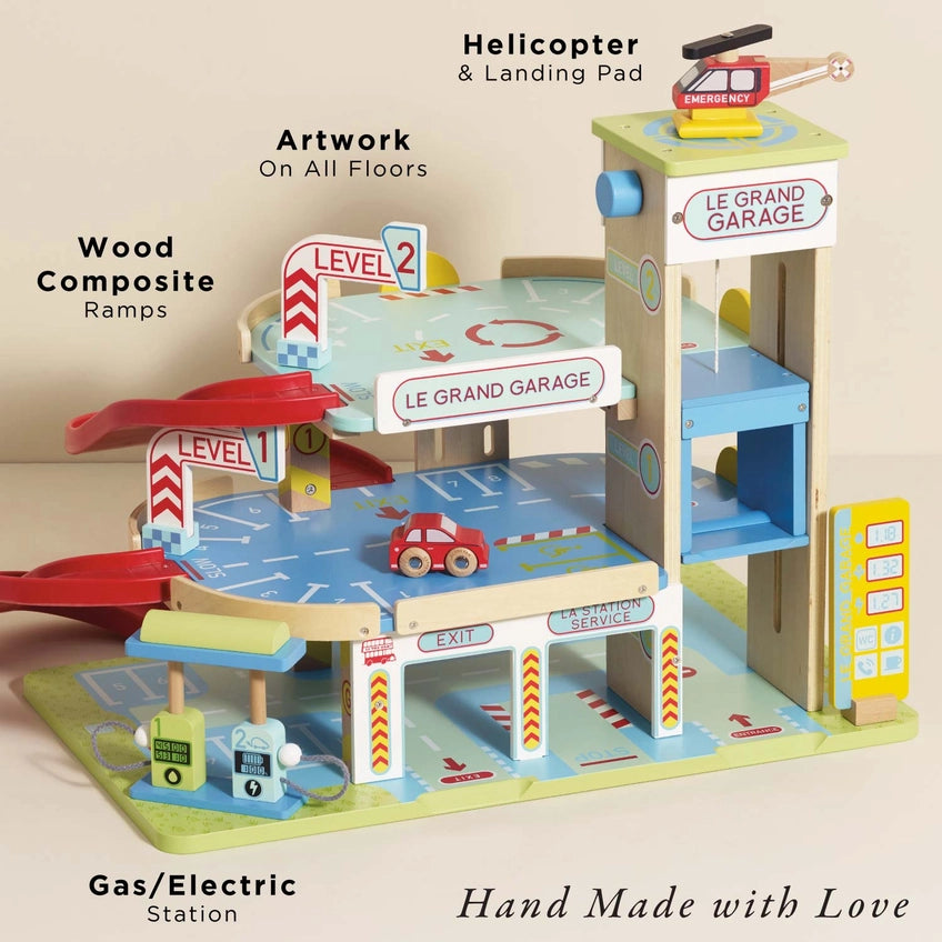 Le Toy Van Le Grand Wooden Car Garage