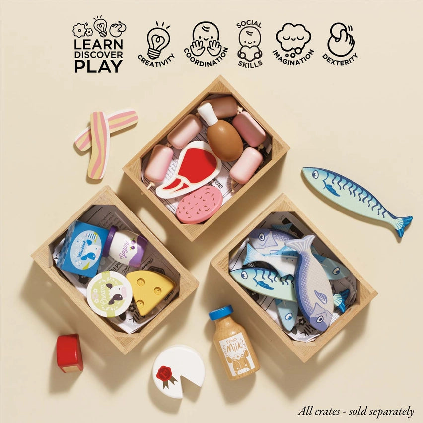 Le Toy Van Farm Eggs Wooden Crate