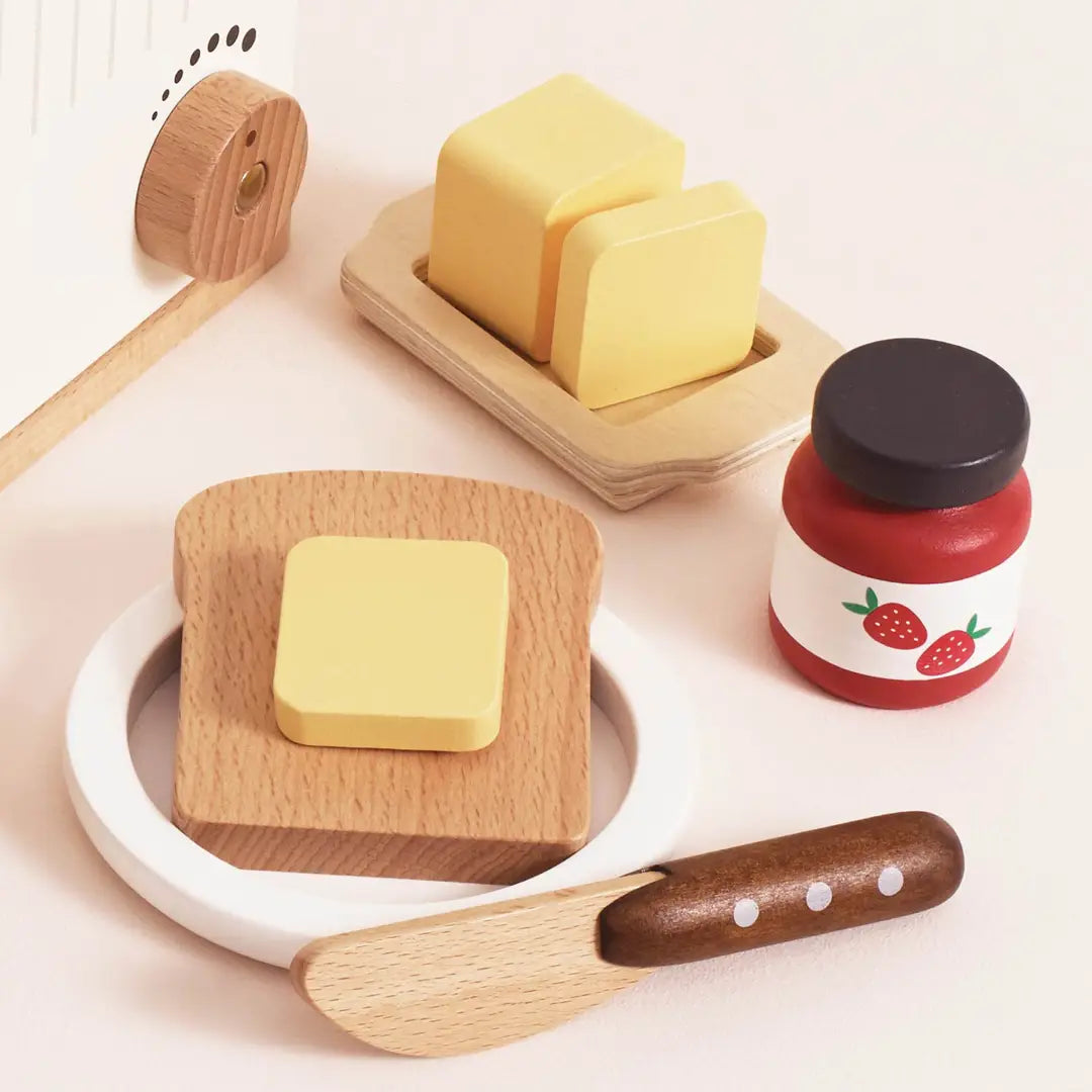Le Toy Van Wooden Pop-Up Toaster & Breakfast Set