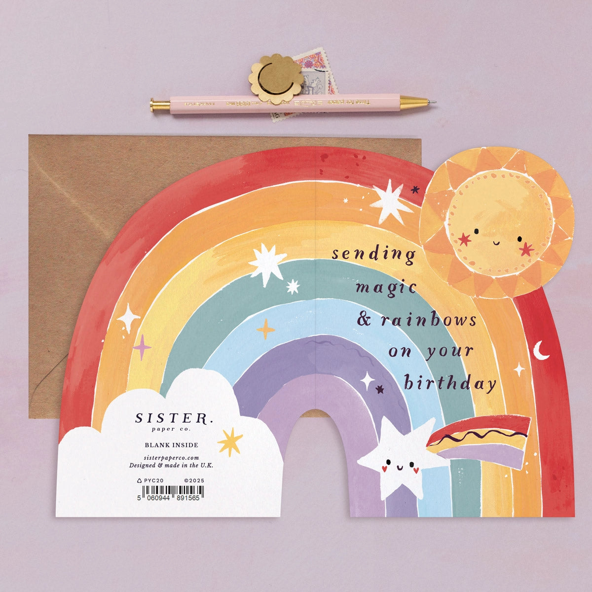 Sister Paper Co. Children's Rainbow Birthday Card