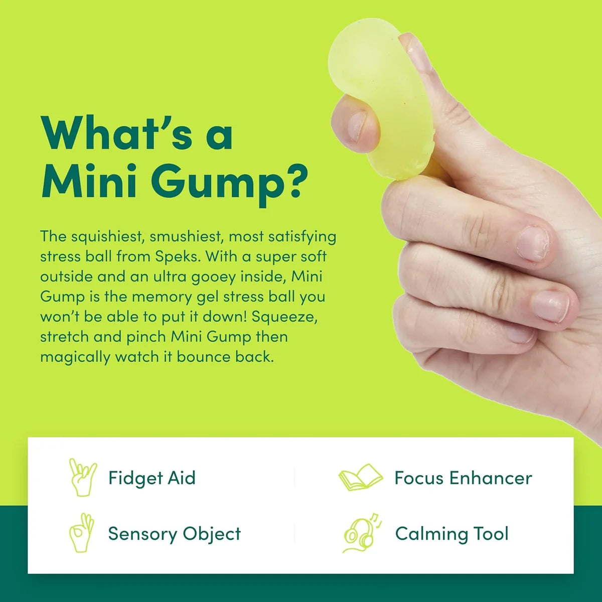 Speks Gump Mini 4 Pack- Memory Gel Stress Ball