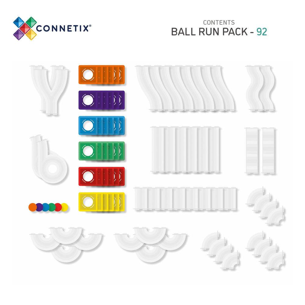 Connetix Rainbow Ball Run Pack 92pc