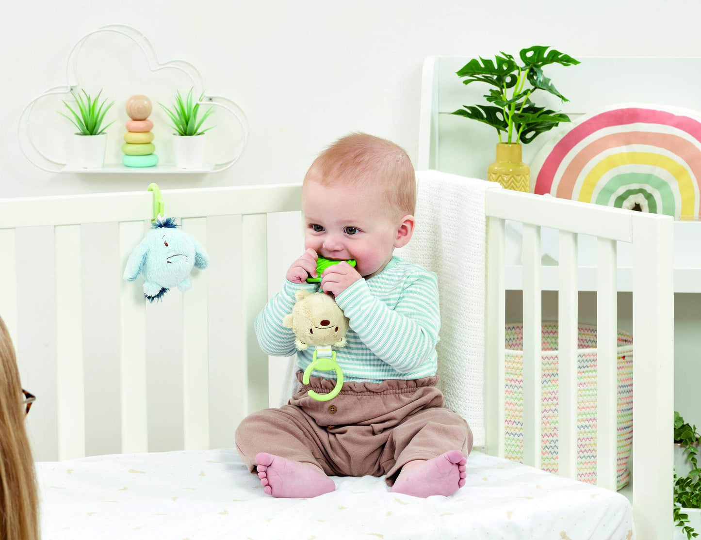 Rainbow Designs Disney Attachable Pooh Chime And Teether
