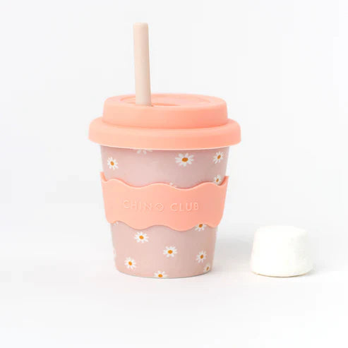Chino Cup Pink Daisy 4oz Babychino Cup