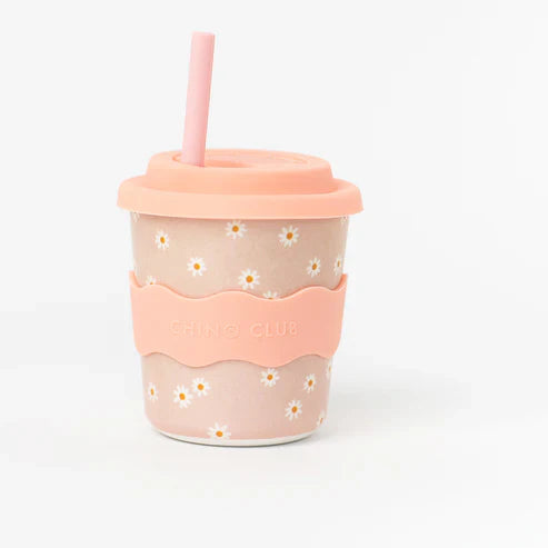 Chino Cup Pink Daisy 4oz Babychino Cup
