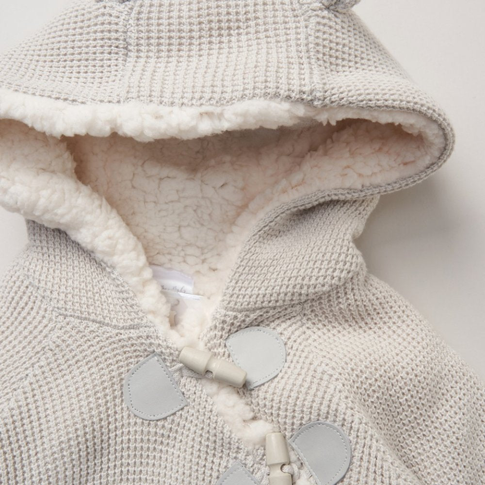 Rock A Bye Baby True Knitted Hooded Cardigan With Sherpa Lined Trousers