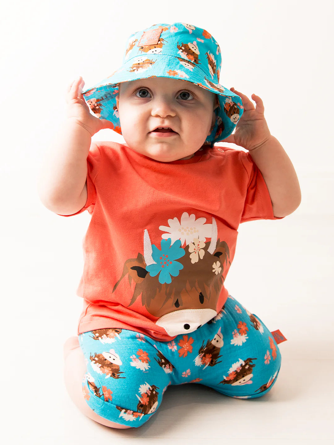 Blade & Rose Bonnie Highland Cow Summer Hat