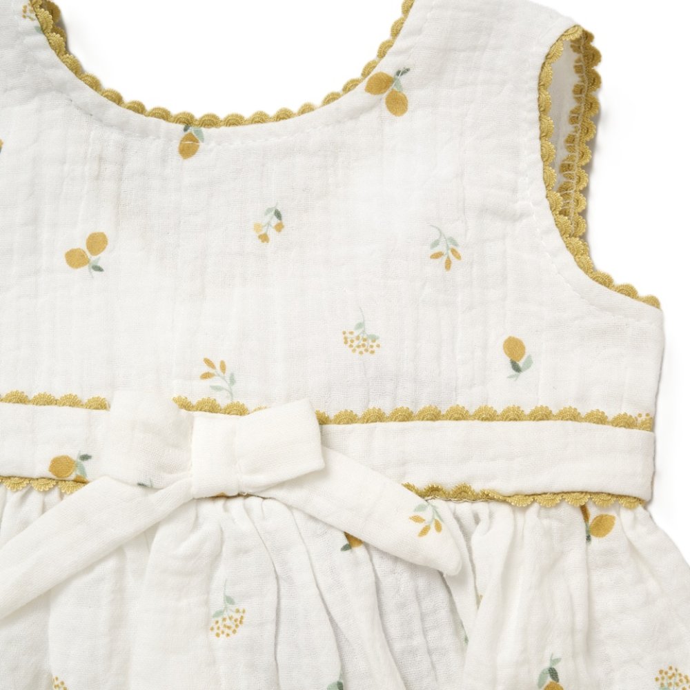 Rock A Bye Baby Girls Muslin Dress & Pant Set