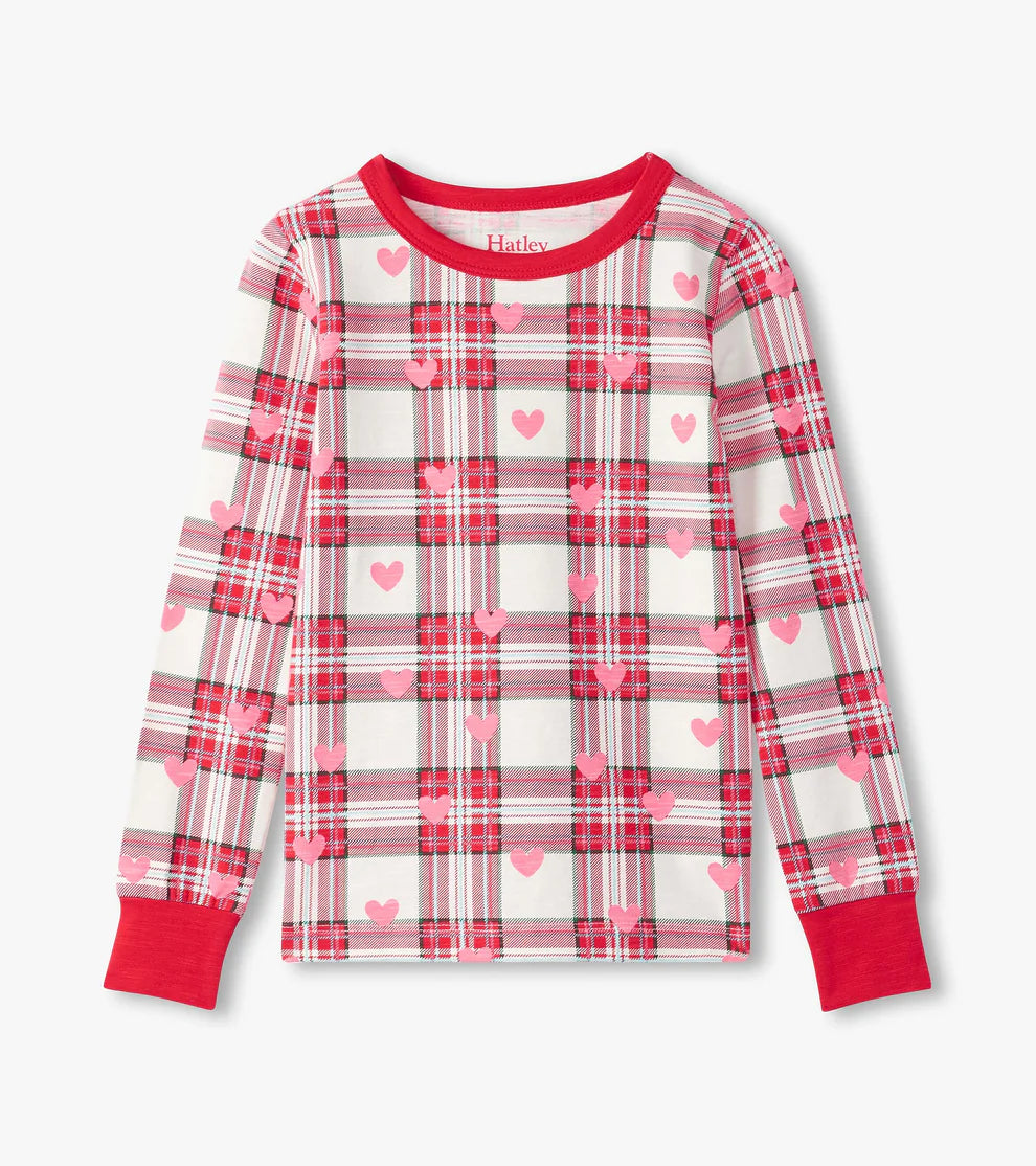 Hatley Hearts Plaid Pyjama Set